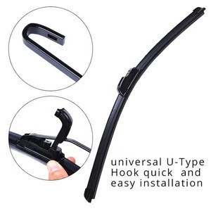 Wholesale Car Windshield Wiper blades U-type Universal Soft Rubber Frameless Bracketless car wipers 14&quot;to28&quot;