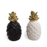 Wholesale  Ceramic Pineapple Desktop Spice Jars and Salt Bottle Pepper Chili Shaker Set Garlic Spice Bottle for Kitchen