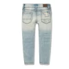 Wholesale Children ripped patchwork Jean Pants paint print Denim toddler Straight Jeans for kids boy