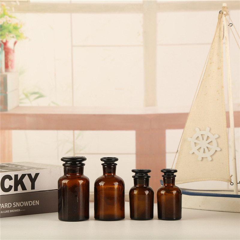 Buy Wholesale Clear Amber Glass Apothecary Bottle Pharmacy Reagent ...