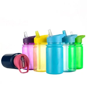 Wholesale custom bpa free portable 500ML clear tritan insulated sport school travel drink kids water bottle for kids with straw