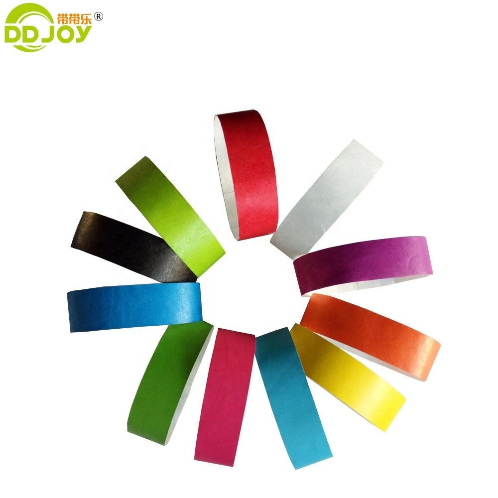 Wholesale Custom colorful Festival Paper Wrist band Cheap Party Event Tickets VIP Tyvek Wristband