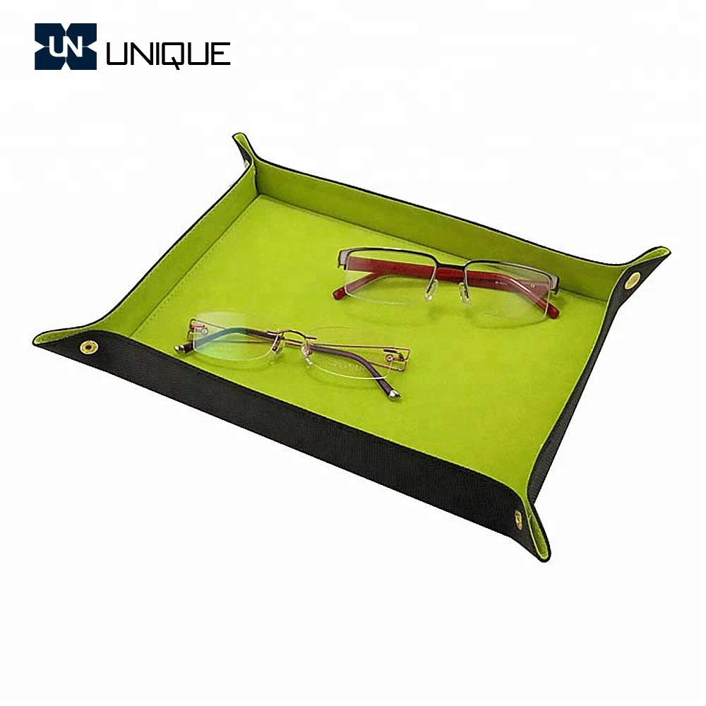 Wholesale Custom Portable Fabric Exhibitor Jewelry Glasses Spectacle Display Tray Eyeglasses Tray