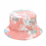 Wholesale fashion design custom tie dye printing colorful rainbow Camouflage bucket hat