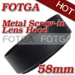 Wholesale Fotga Screw Mount 58mm Standard metal Lens Hood for Canon Nikon 58mm Lens