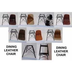 Wholesale Lot Industrial Leather Dining Chair Giron Iron & Leather Restaurant Chair