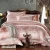 Import wholesale luxury elegant Satin silk jacquard embroidery duvet cover bedding set bed sheet from China