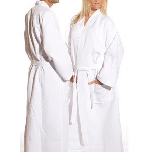 wholesale manufacture supply long style cotton waffle weave bathrobes