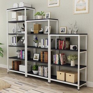 wholesale modern metal wooden ladder bookshelf bookcase