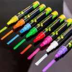 Wholesale multi-color 8pcs glass permanent marker pen set