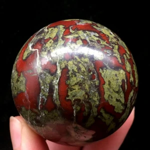 Wholesale Natural Dragon Blood Stone Quartz Crystal Polished balls Treatment