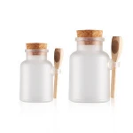 Wholesale new design empty ABS resin bath salt bottle frosted bottle 200ml big plastic volume bottle in good price