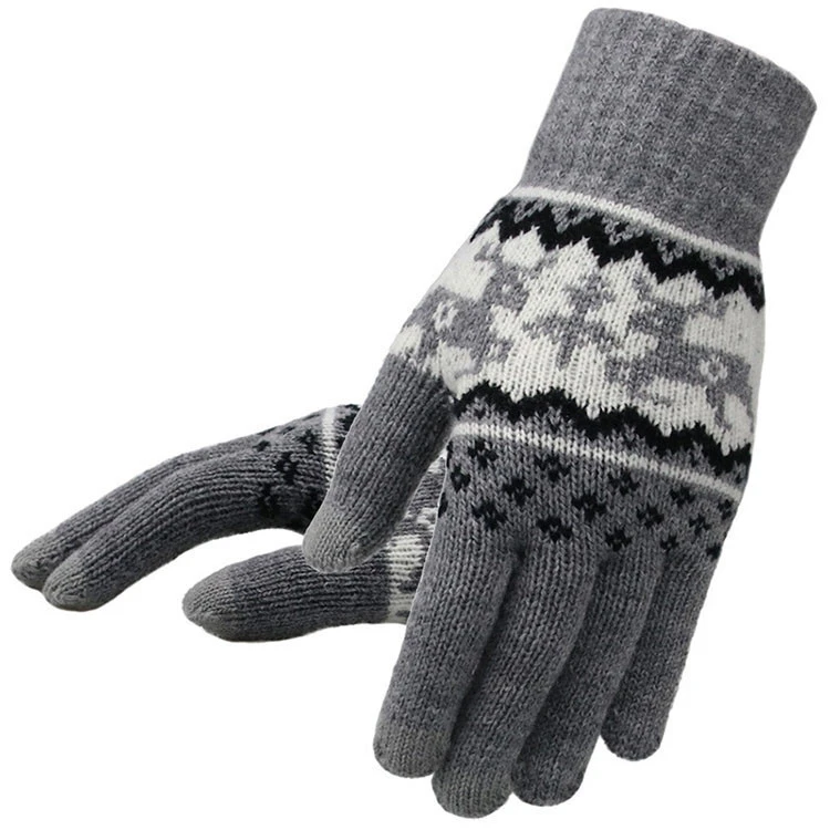 Wholesale Plush Wrist Driving Glove New  Fashion Knit Gloves Mittens Female thick Winter Touch Screen Knit Gloves Women