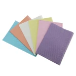 Wholesale raw material disposable colorful red dental bib clip scarf