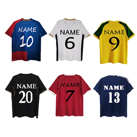 Wholesale Real Jerseys Soccer Shirt Sets Club Team Retro Jerseys Thailand 1:1 Quality Football Uniform Jerseys