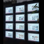 wholesale retail acrylic folder A1 A2 A3 A4 led poster display landscape window sign real estate advertising