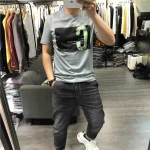 Wholesale short-sleeved t-shirt mens printed cheap mens t-shirt summer cool mens t-shirt cotton o-collar