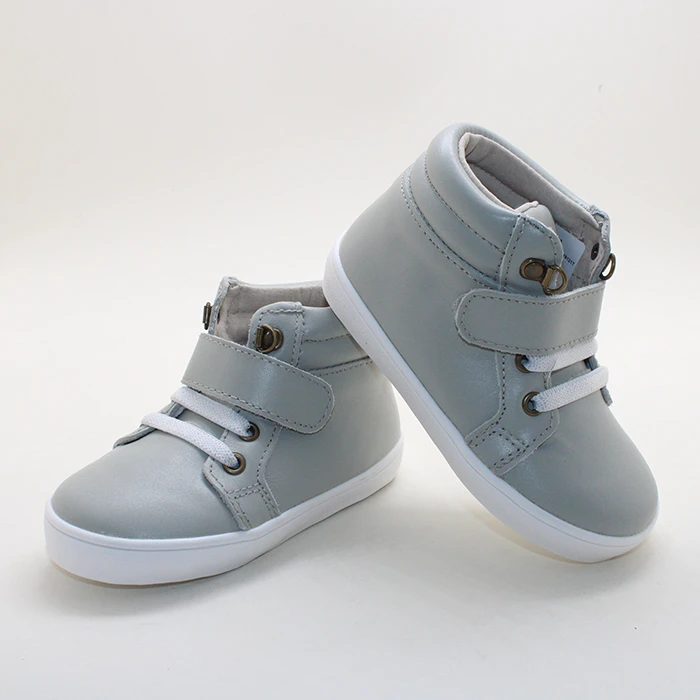wholesale soft leather high top little baby toddler children kids sneaker shoes