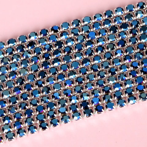 Wholesale SS4 - SS6 10 Meter/Lot Garment Rhinestone Cup Chain Accessories Crystal Trimming Chain Rhinestone