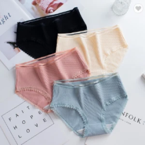Wholesale Thread Female Briefs High Quality Breathable Womens Sexy Cotton Panties Ladies Underwear