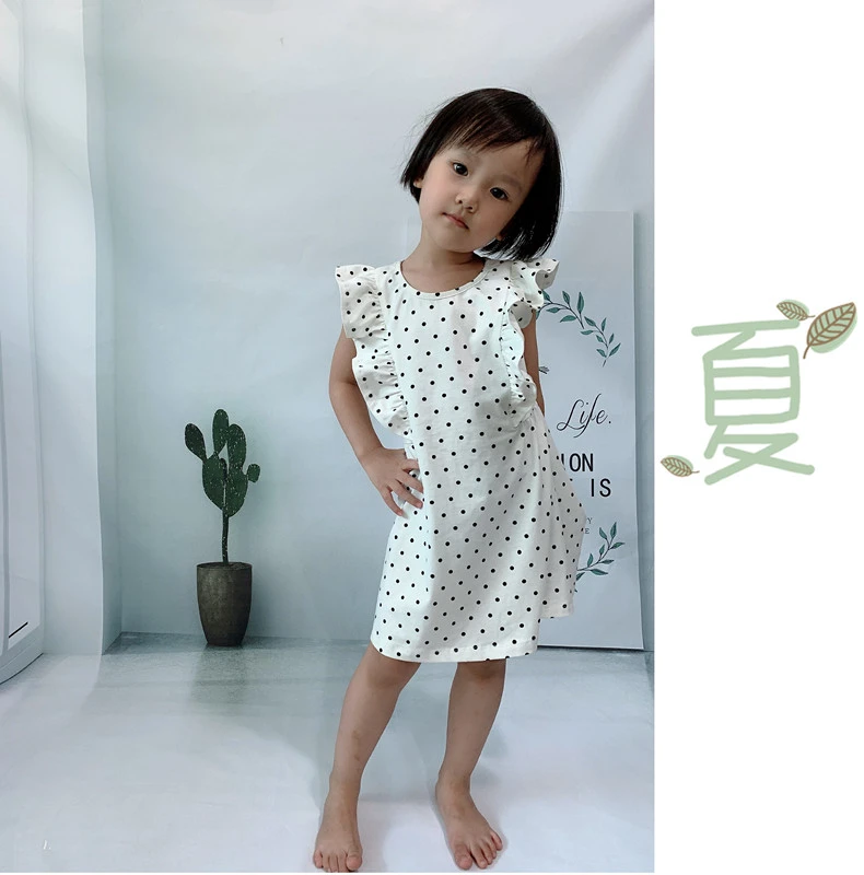 Wholesales Clothes Print Flowers Spring Cotton Kids Soft Clothing Casual Baby Summer Party girls erotic dress
