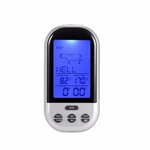 Wireless Remote Digital Backlight BBQ Thermometers Oven Grill Meat Cooking Probe Food Kitchen Thermometer With Timer