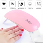 With UV LED lights, convenient 6W mini nail lamp