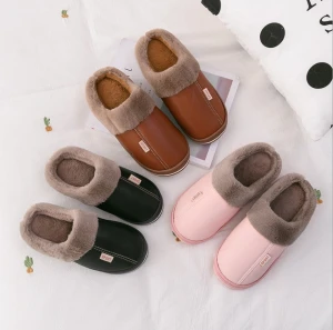 Women&prime; S Comfy House Bedroom Scuffs Indoor Outdoor Anti Skid Home Shoes with Warm Plush Lining