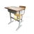 Import Wood Metal School Desk Chair Set Double Seat Adjustable Height Student Desk With Chair from China