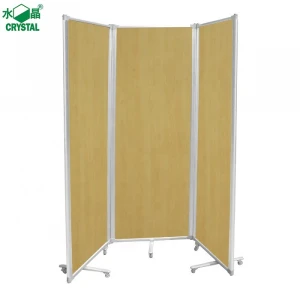 Wood Panel Folding Screen Room Divider Wall Movable Partition