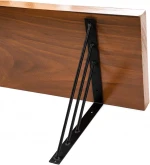 Wood Shelves Wall Mounted Rustic Walnut Look 24 x 7.5in Set of 2 Hardware Versatile Home Decor Wooden Shelves for Bedrooms