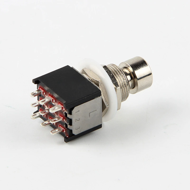 YA-GS9 ROHS IP40 Small PCB Terminal Pin 3PDT Black Efferts Foot Switch