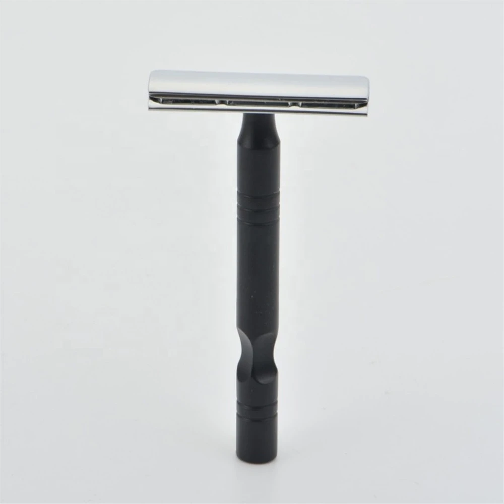 yaqi matte black brass handle single blade safety razor