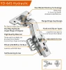 YOUDO Herrajes Para Muebles Special Angle 30/45/90/165 Degree Auto Hinges Stainless Steel Hydraulic Kitchen Cabinet Hinges