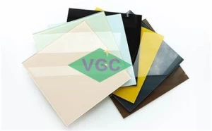 VGC-5MM/6MM Colored Glass Splashback Black Tempered Glass Custom Silk Screen Printed Glass