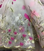Embroidery fabric,Eyelet embroidery fabric,Rainbow embroidery fabric.