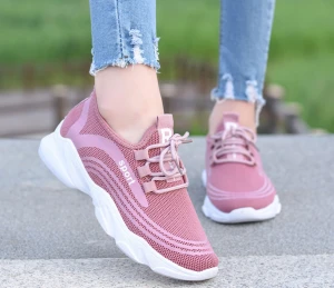 New leisure, women's shoes, flying weaving running shoes, comfortable and breathable, students, sports shoes, factory price wholesale