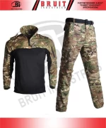 Men's Cotton Tactical Shirt Army Uniform Mens Long Full Sleeve for Hiking Climbing Hunting Military