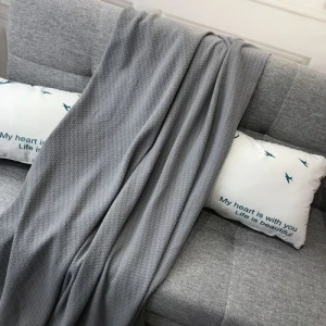 100% Natrual Cotton Soft Throw Blanket for Couch