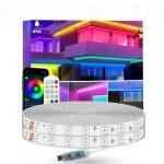 USB 5V Smart RGB LED Strip Light Kit IP68 Waterproof Bluetooth Control for Outdoor Use