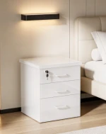 With Lock/Bedroom | Office Locker | Bedside Table | Office Computer Desk Under Cabinet 37cm (W) x 34cm (D) x 59cm (H)