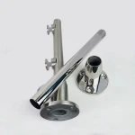 Stainless Steel Glass Railing Deck Fittings Flange Base Glass Clamp Spigot For Glass Balcony Stair Railing