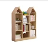 Nordic Small Baby Bookcase Wood Children Rotating Bookshelf For Bedroom
