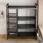 Household Kitchen Cabinet Shelf Organizer, Four-tier Kitchen Shelf Rack Fruit and Vegetable Rack