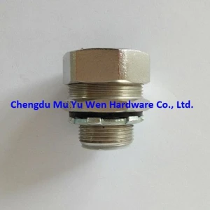 20mm liquid tight stainless steel straight connector with metric thread