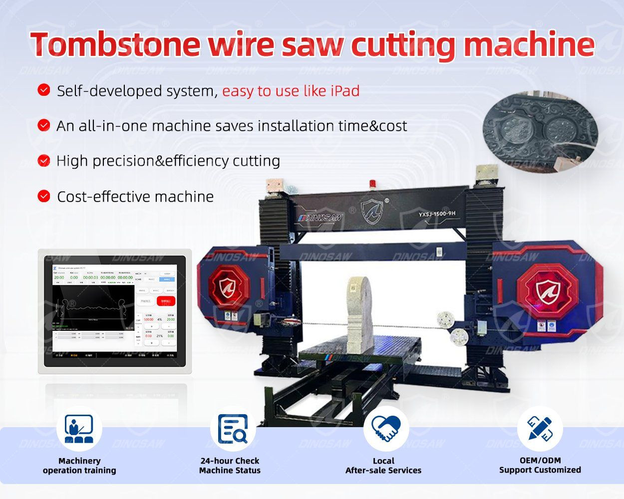 Buy Dinosaw Wire Saw Cutting Machine Intelligency Cutting Machine Stone ...