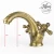 Import Brass Faucet engraved Double Handle For Bathroom Sink With Two Cross Handles from Australia