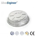 Round 9 Inch Disposable Aluminum Foil Pan Baking roasting Take Out Food Containers with Flat Board Lids or Dome Lids