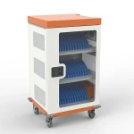 Educational Equipment High Quality Ipad Tablet Charging Laptop Cart tablet storage and charging trolley 48 ports