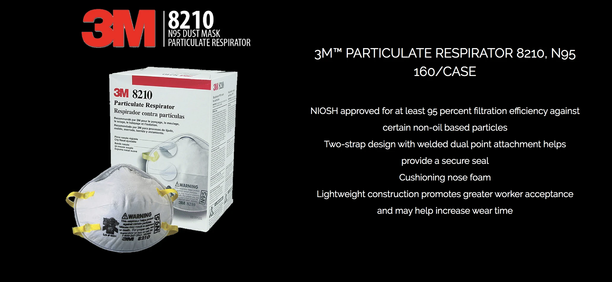 Buy 3m 1860 / 8210, Disposable Face Mask from Ace Heath Products Manufacturing LLC, United Arab